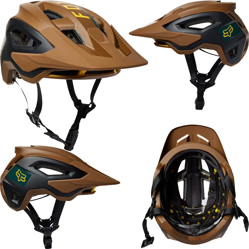 Fox Speedframe Pro MIPS Helmet - L - Blocked Nutmeg