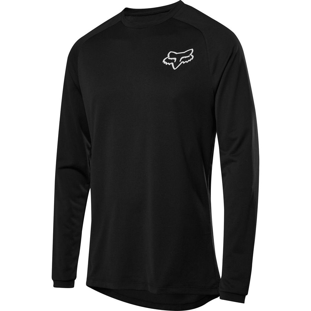 Fox Tecbase Long Sleeve Base Layer - S - Black - Logo