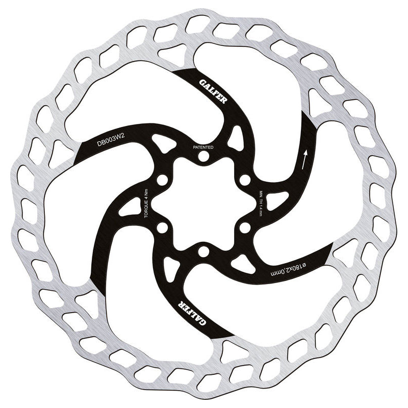 Galfer Wave 6 Bolt Disc Brake Rotor - 203mm - 2.0mm Thick - 6 Bolt