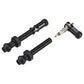 Granite Design Juicy Nipple Valve Cap and Valve Pair - Black - 48mm