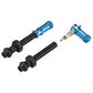 Granite Design Juicy Nipple Valve Cap and Valve Pair - Blue - 48mm