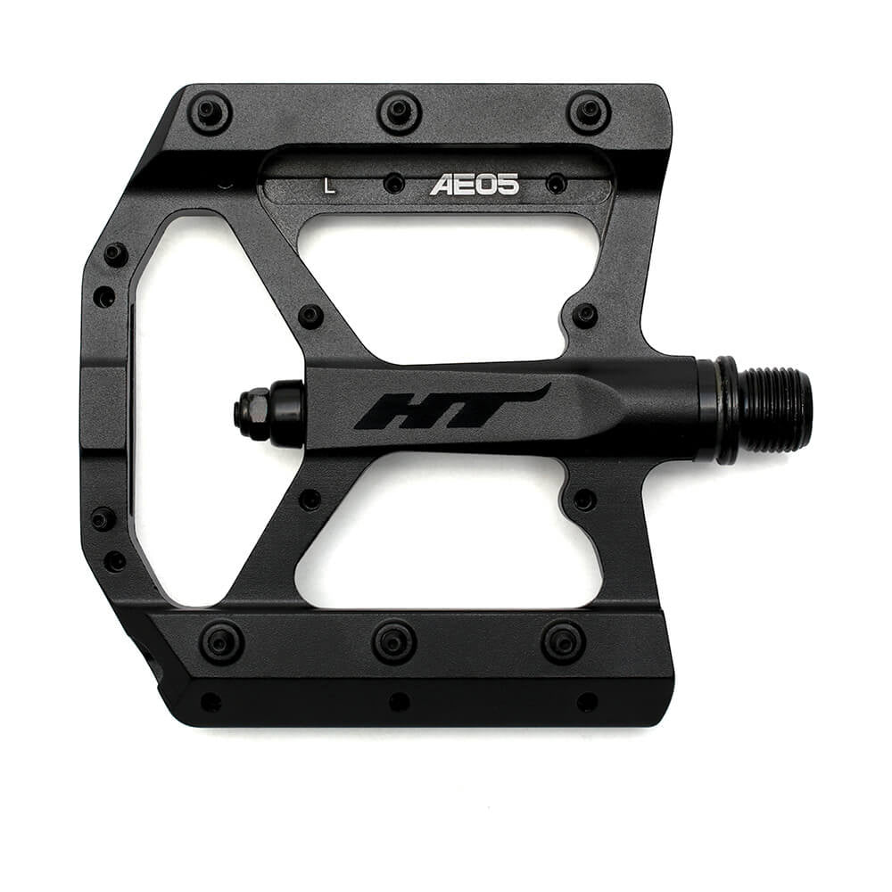 HT AE05 Alloy Flat Pedals - Stealth Black