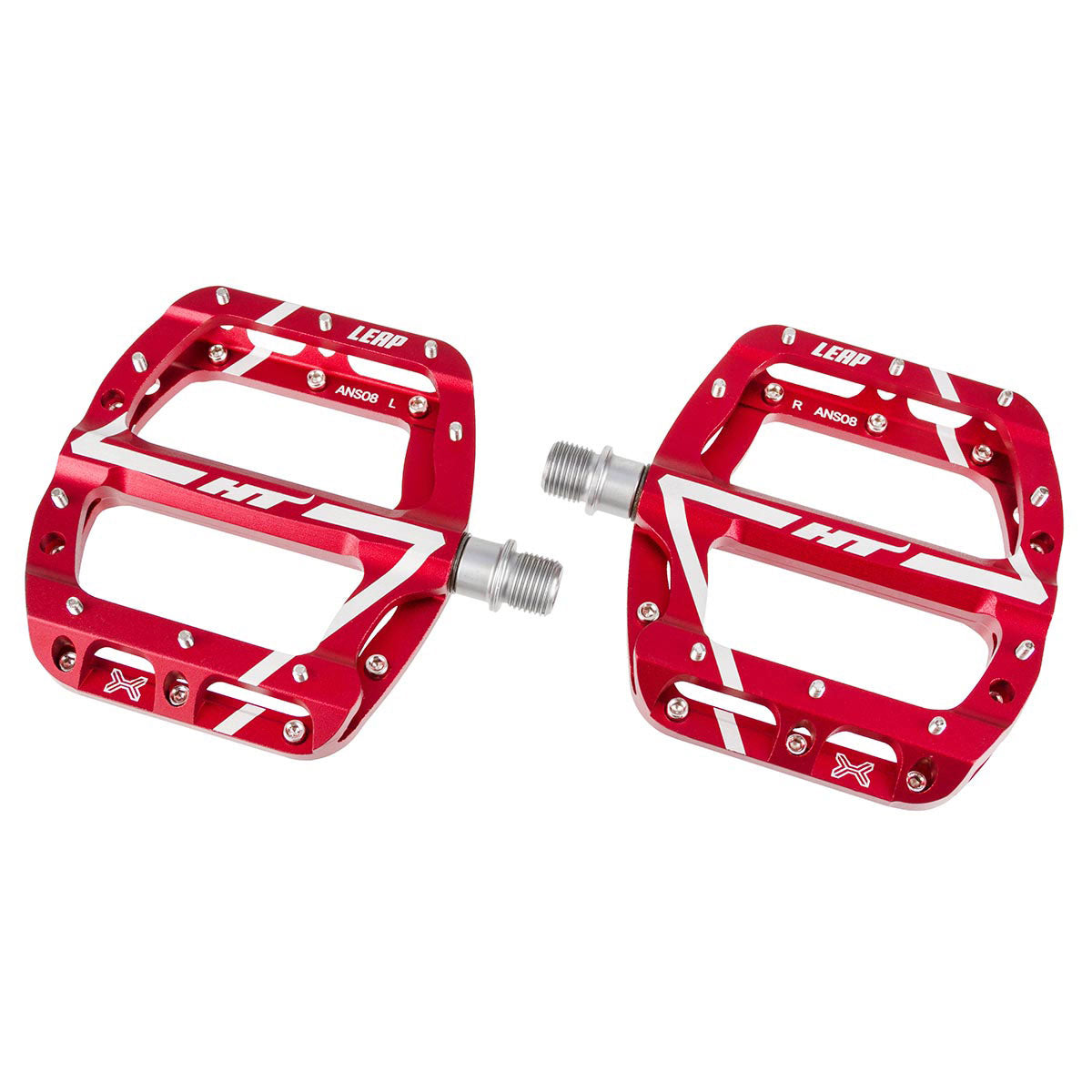 HT ANS08 Leap Alloy Flat Pedals - Red