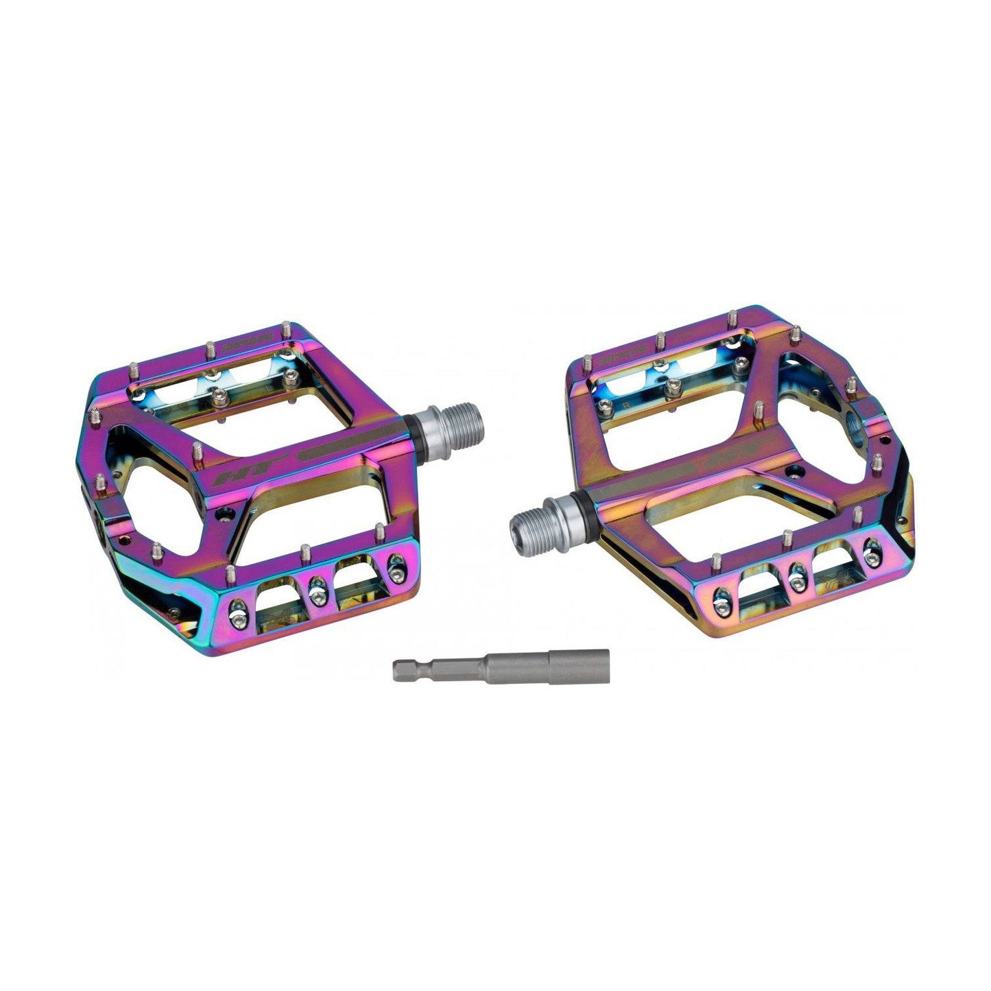 HT ANS10 Supreme Alloy Flat Pedals - Oil Slick