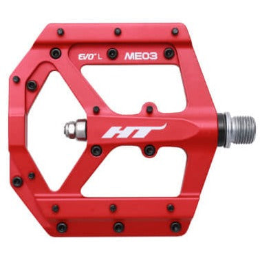 HT ME03 Magnesium Flat Pedals - Matte Red