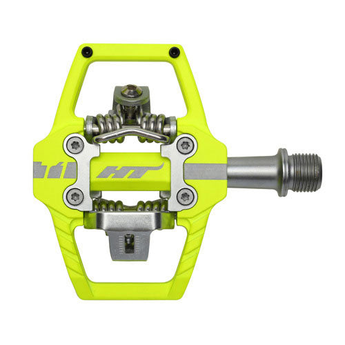 HT T1 Enduro Clip In Pedals - Neon Yellow