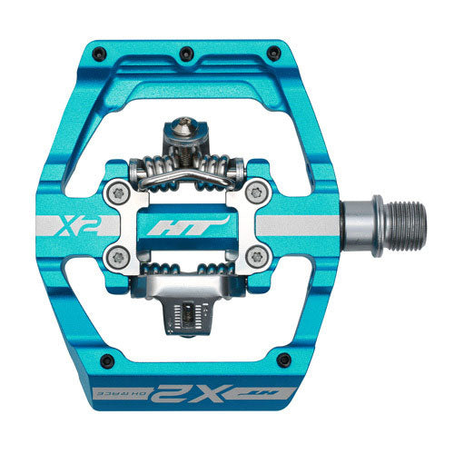 HT X2 DH Clip In Pedals - Sky Blue