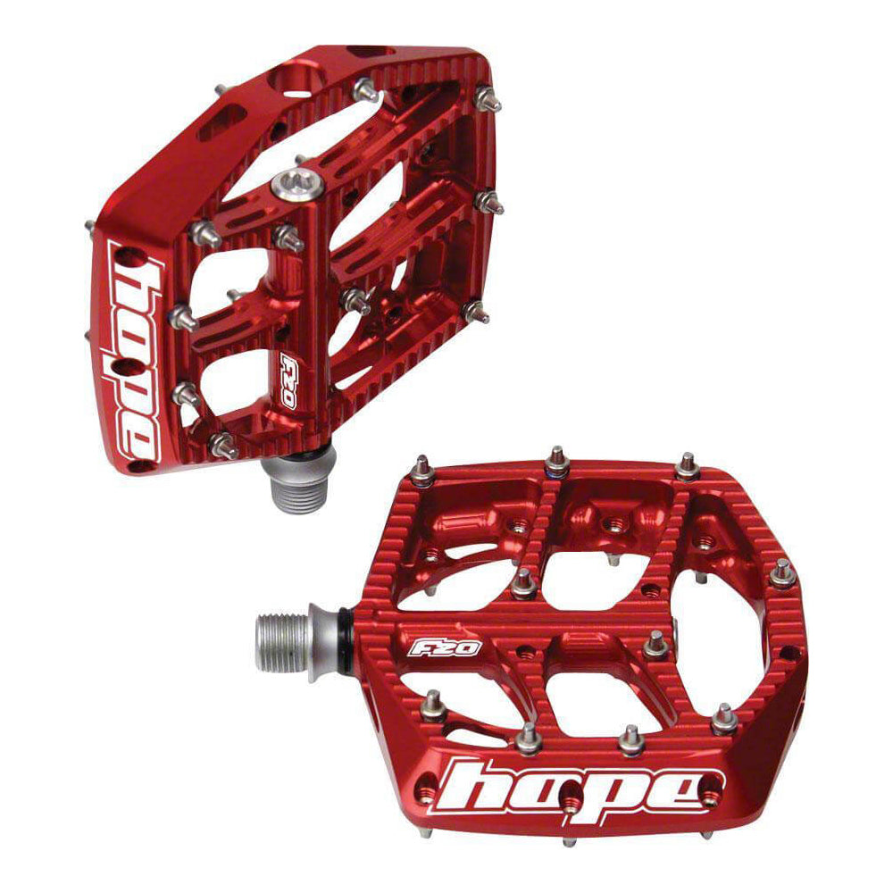 Hope F20 Alloy Flat Pedals - Red