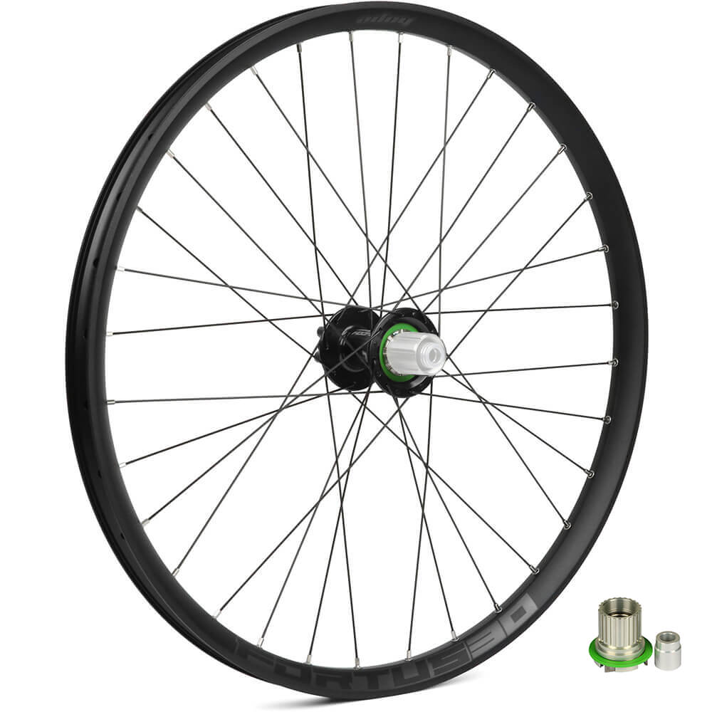 Hope Fortus Pro 4 Rear Wheel - Shimano Micro Spline - Black - 12x148mm Boost - 6 Bolt - 30mm - Rear - 27.5 Inch