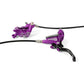 Hope Tech 3 V4 Disc Brake - Rear - Left Lever - Purple - Non Braided Hose