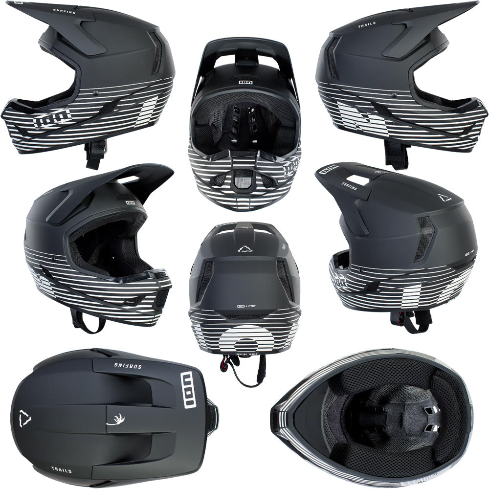 Ion Scrub Amp Full Face Helmet - L - Black