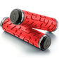 JetBlack Rivet MTB Lock On Grips - Red With Black Clamps