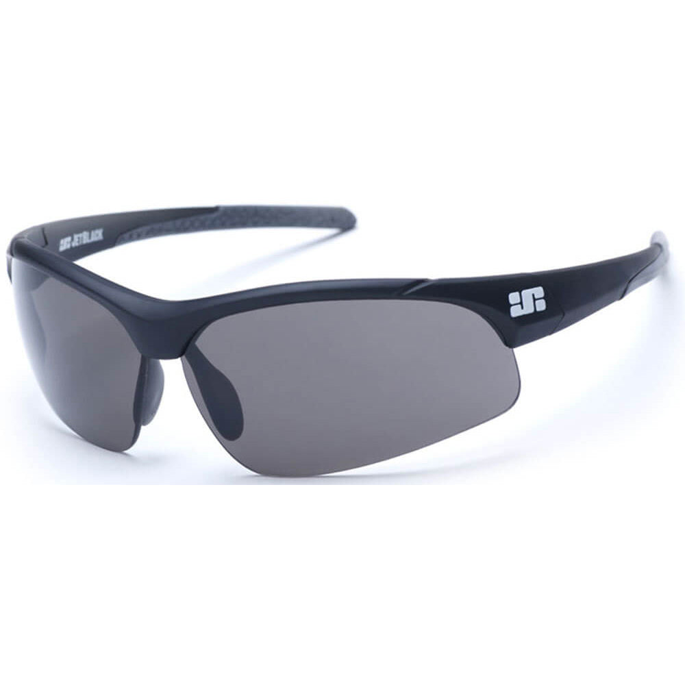 Jetblack Patrol Sunglasses - Matte Black With Grey Tips - Smoke Amber And Clear Lens