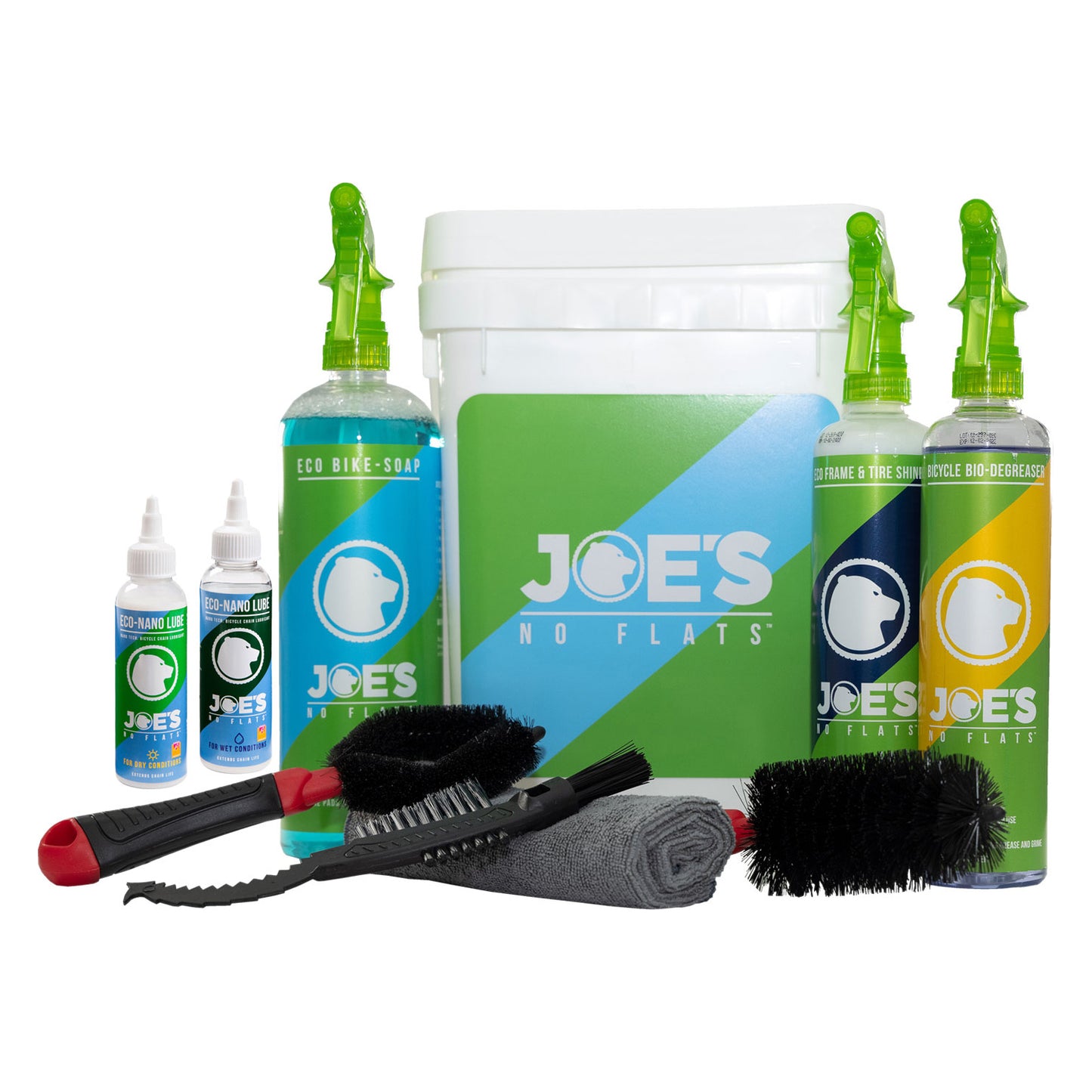 Joe's Bike Bucket Cleaner Pack - With Lubricant