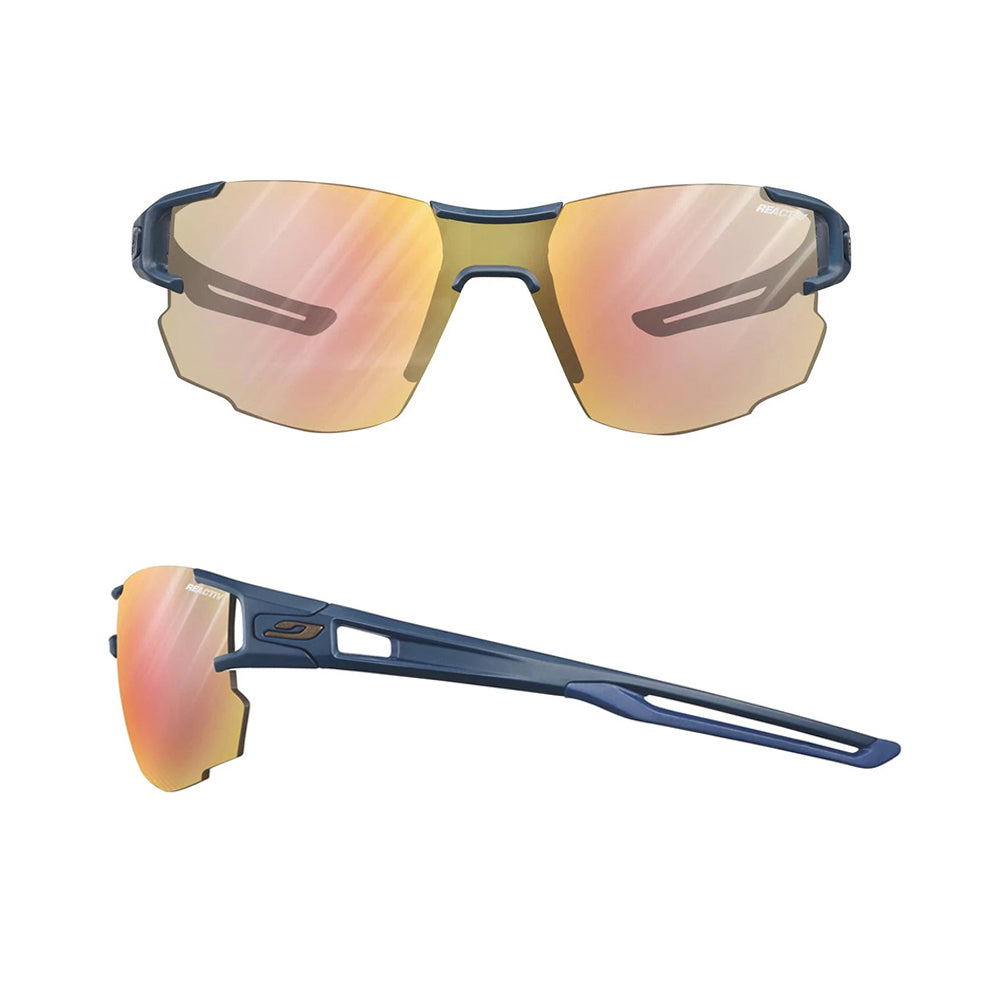 Julbo Aerolite Sunglasses - Matte Dark Blue - Blue - Reactiv Light Amplifier 1-3 Lens - M