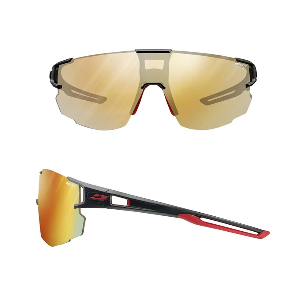 Julbo Aerospeed Sunglasses - Matte Black - Red - Reactiv Light Amplifier 1-3 Lens - L