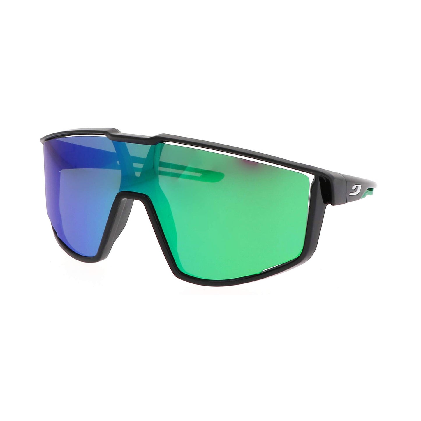 Julbo Fury Sunglasses - Black - Shiny Black - Green - Spectron 3CF Lens - M