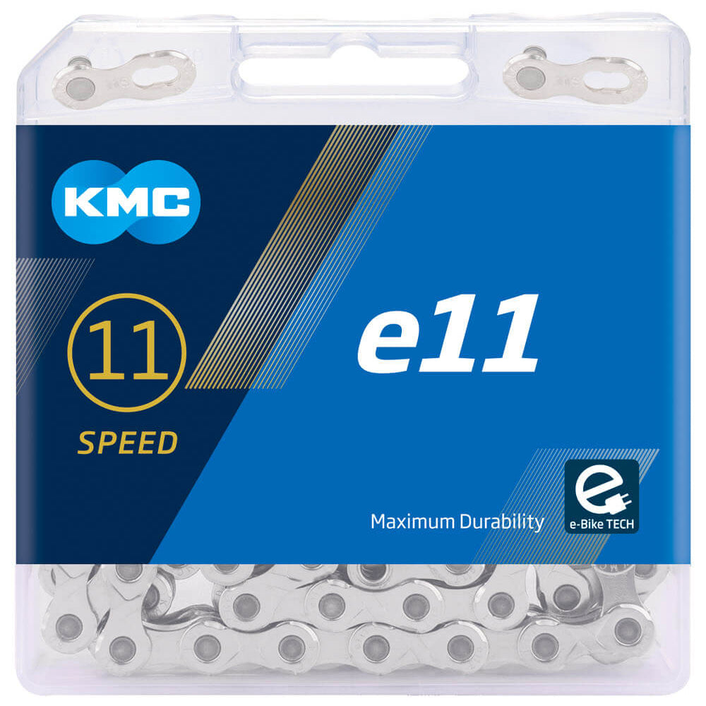 KMC E11 11 Speed eBike Chain - Silver - 122 Links - 11 Speed