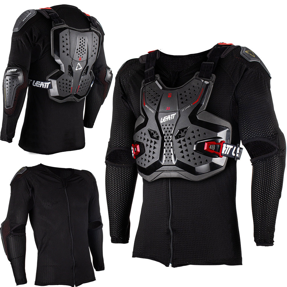 Leatt 3.5 Jr Body Protector - Youth L-XL - Black - Red