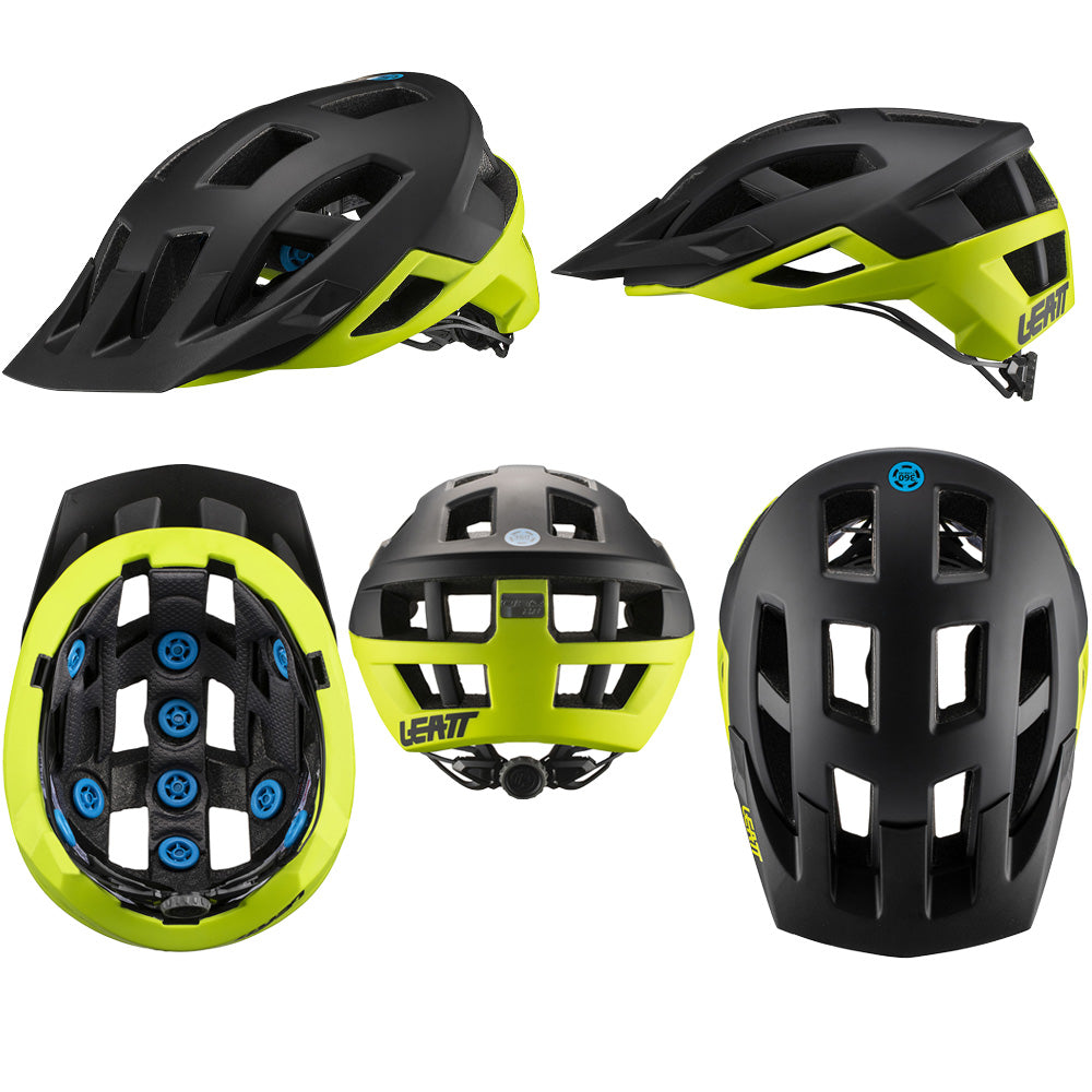 Leatt DBX 2.0 Trail Helmet - S - Granite - Lime