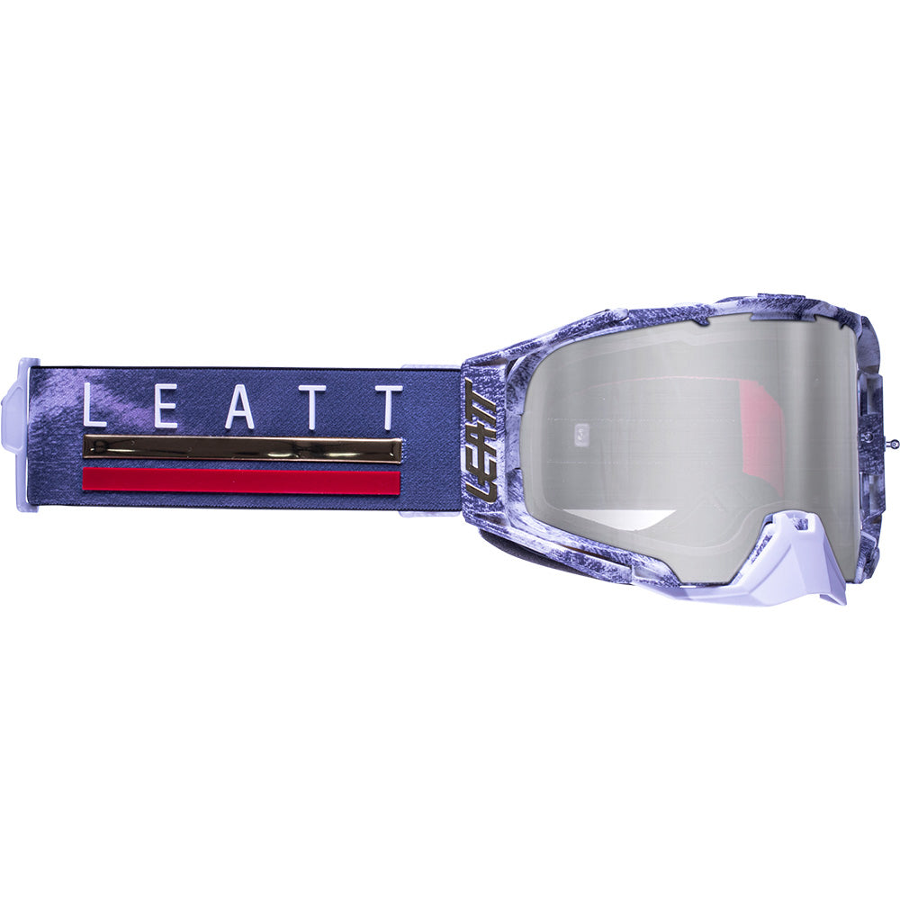 Leatt Velocity 6.5 Iriz Goggles - One Size Fits Most - Giraffe Silver - Mirror Silver 50 Lens