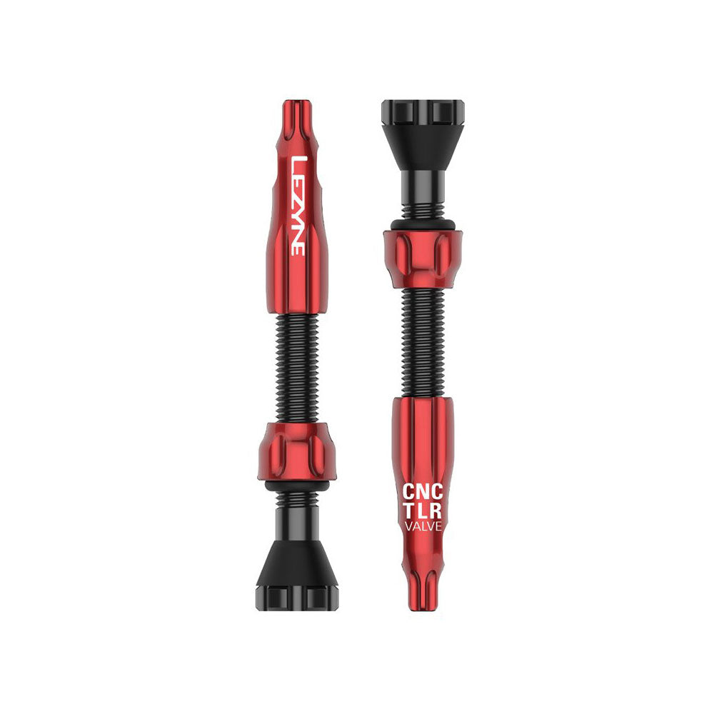 Lezyne CNC TLR Valves - Red - 44mm
