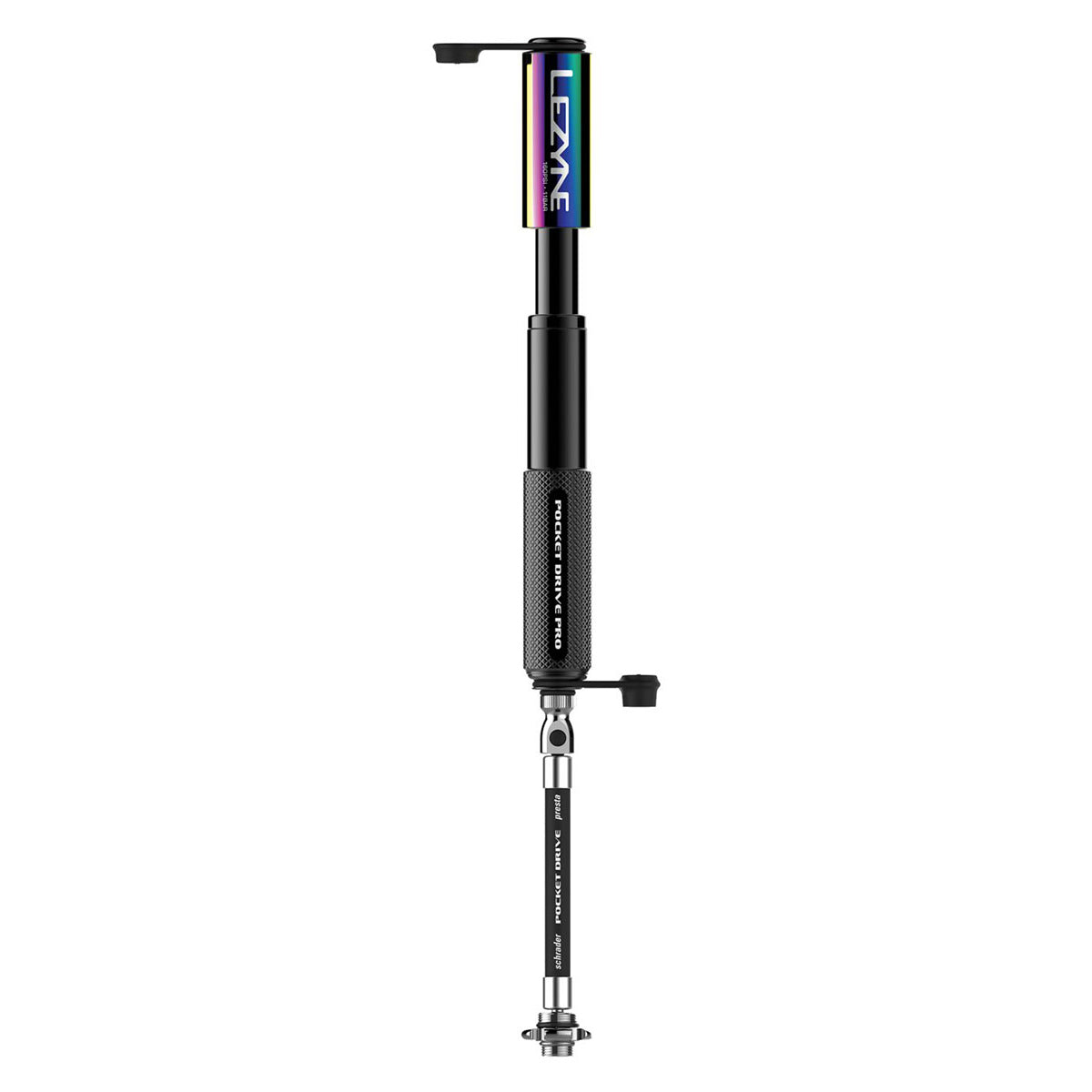 Lezyne Pocket Drive Pro Hand Pump - Neo Metallic - Black