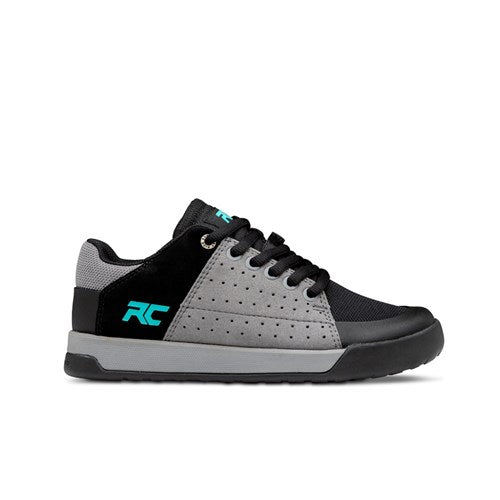 Ride Concepts Livewire Youth Flat Shoes - Youth US 3.0 - Charcoal - Black