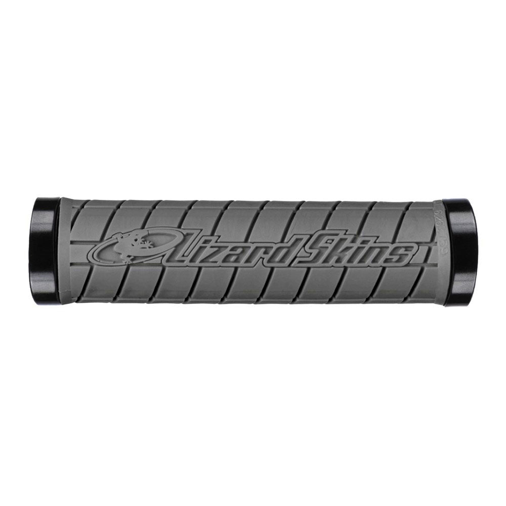 Poignées De Vélo Lizard Skins Logo Flange Lock-On - Blanc - Pour VTT Et Chemin
