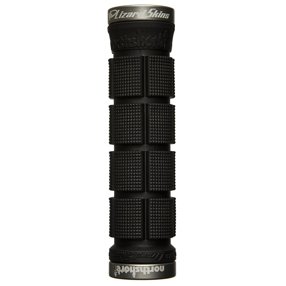Lizard Skins North Shore Lock On Grips - Black With Pewter Clamps