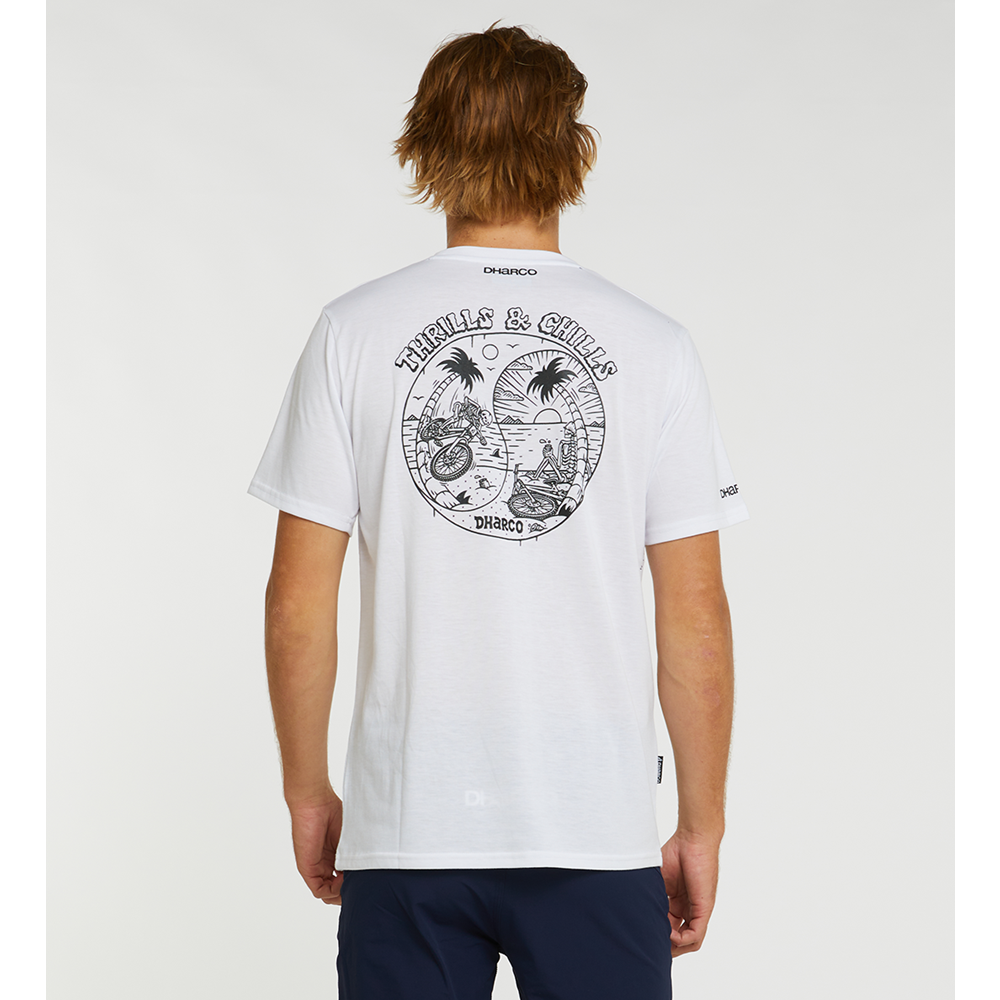 DHaRCO Men's Short Sleeve Tech Tee - S - T&C White