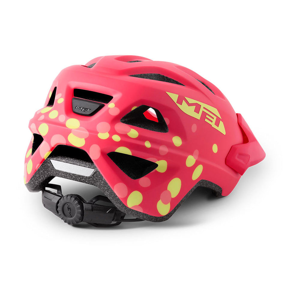 MET Eldar Youth Helmet - Youth - 52-57 - Coral Pink Polka Dots