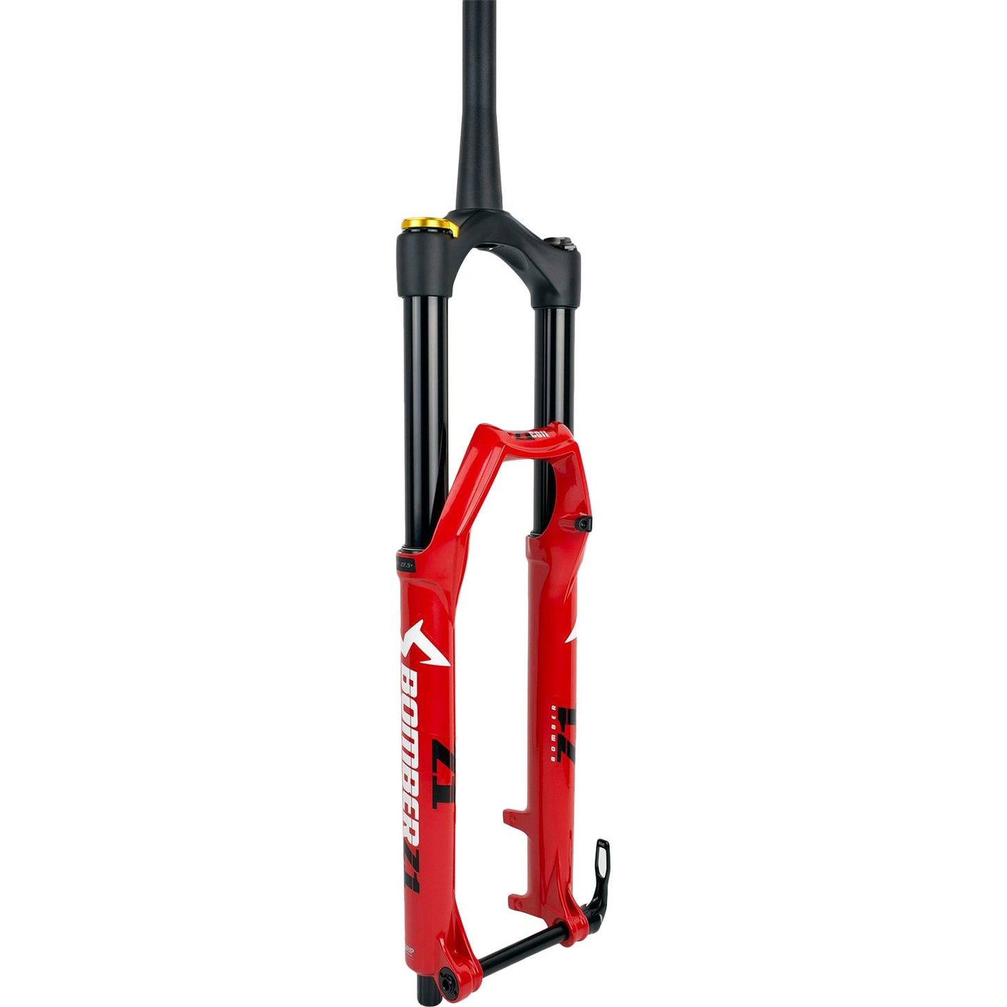 Marzocchi Bomber Z1 Fork - Gloss Red - 15x110mm Boost - QR Lever - 44mm - 180mm - Grip Sweep Adj - 2022 - Tapered 1 1-8-1.5 Inch - 27.5 Inch