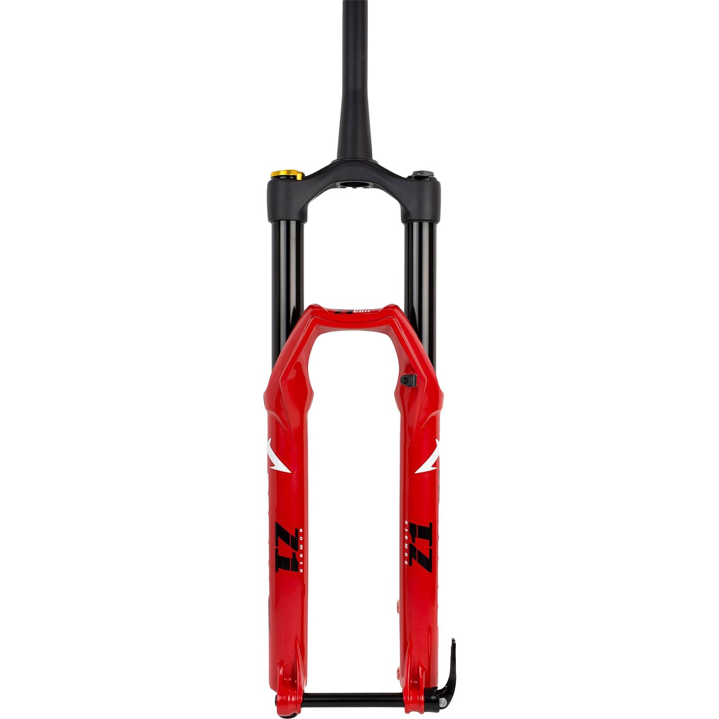 Marzocchi Bomber Z1 Fork - Gloss Red - 15x110mm Boost - QR Lever - 44mm - 180mm - Grip Sweep Adj - 2022 - Tapered 1 1-8-1.5 Inch - 27.5 Inch