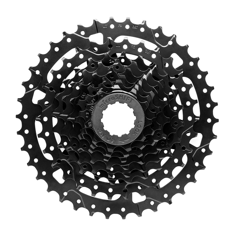 Microshift Acolyte 8 Speed Cassette - Shimano HG Splined - 11-38T - Steel - 8 Speed