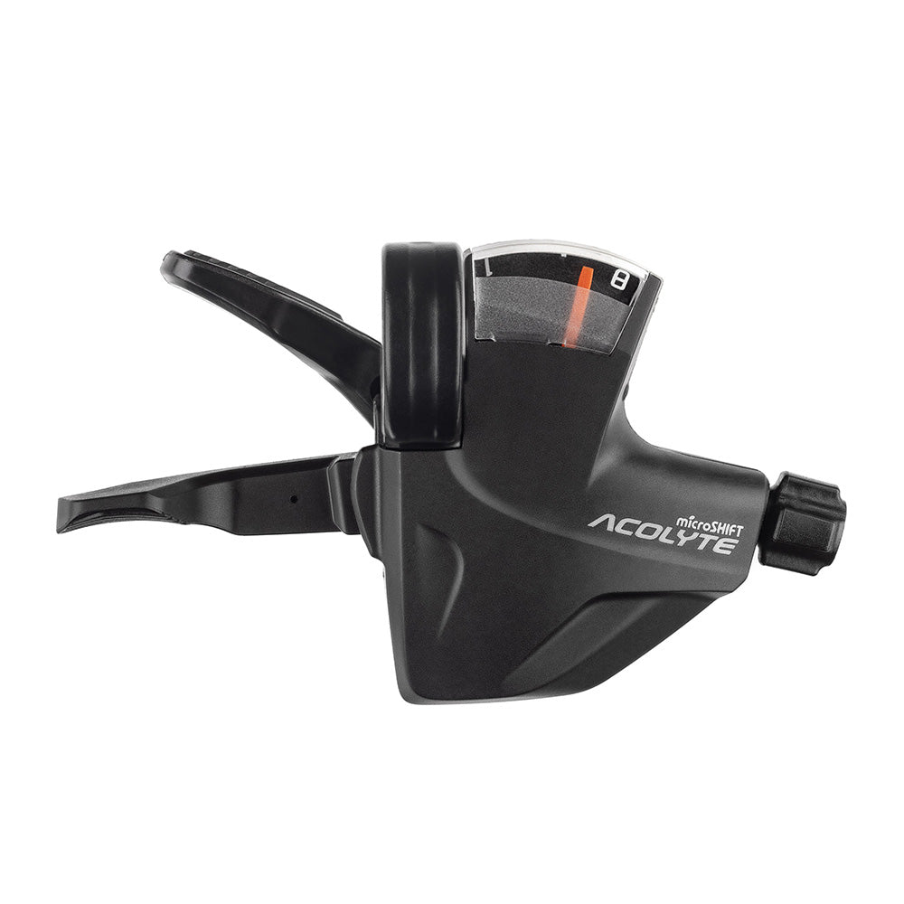 Microshift Acolyte Short Reach 8 Speed Rear Shifter - With Indicator - 22.2mm Bar Clamp - 8 Speed