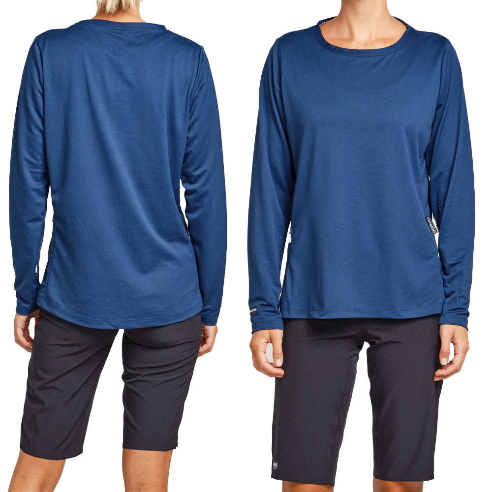 Norman MTB Women's Bamboo Long Sleeve Gravity Jersey - Women's S - Blue