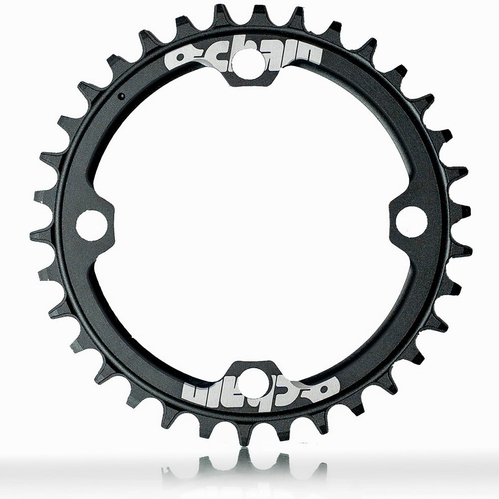 OChain Pilo 4 Bolt Chainring - 104 BCD - Round - Black - 9-12 Speed - 34T