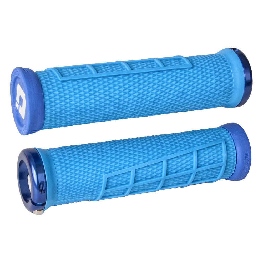 ODI Elite Flow Lock On Grips - Blue With Black Clamps
