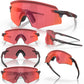 Oakley Encoder Sunglasses - One Size Fits Most - Matte Red Colourshift Prizm Trail Torch Lens