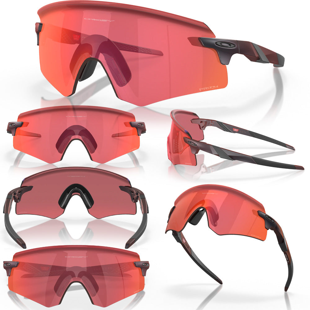 Oakley Encoder Sunglasses - One Size Fits Most - Matte Red Colourshift Prizm Trail Torch Lens