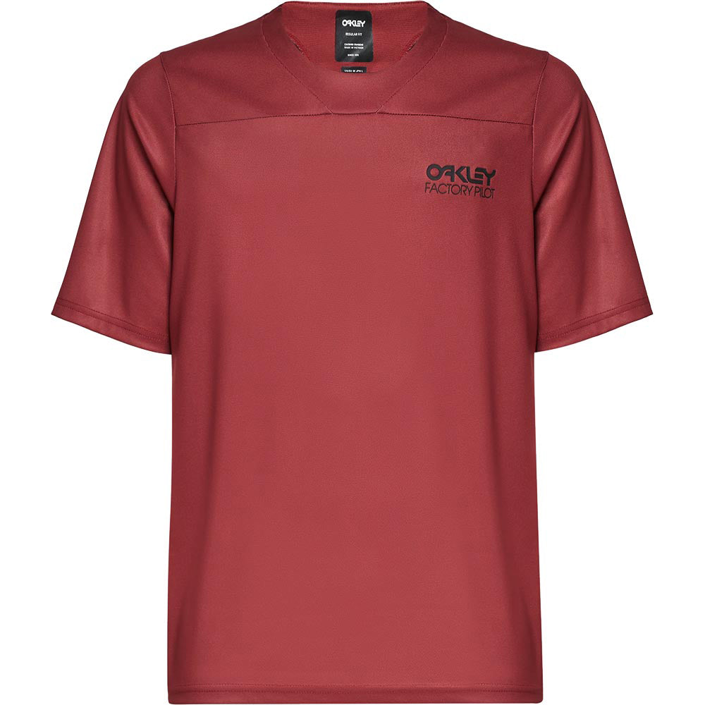 Oakley Factory Pilot Lite Short Sleeve Jersey - L - Iron Red