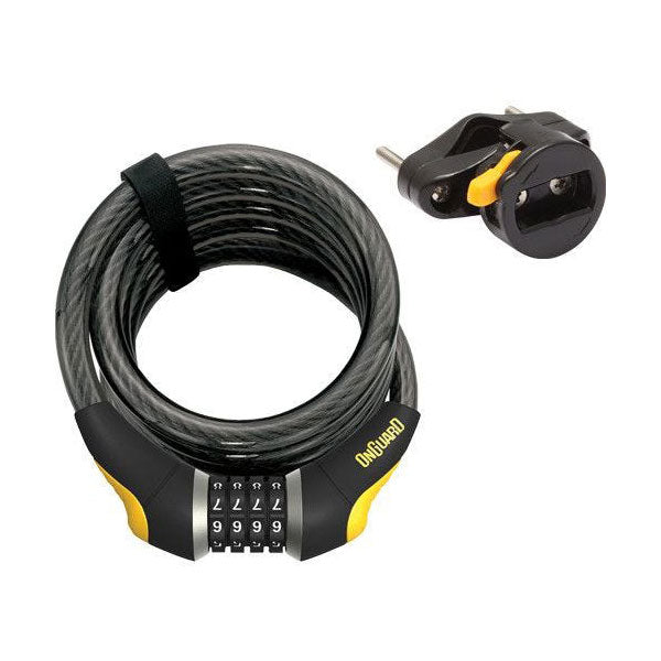 OnGuard Doberman Series Coiled Cable Combination Lock - 185cm x 15mm