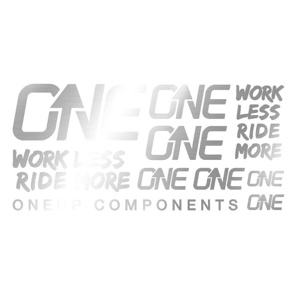 OneUp Components Carbon Bar Decal Sheet - Silver