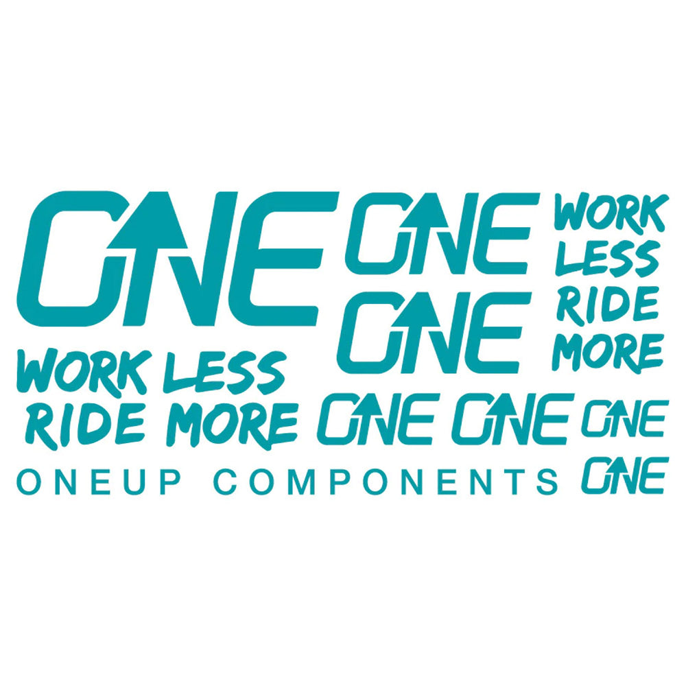 OneUp Components Carbon Bar Decal Sheet - Turquoise