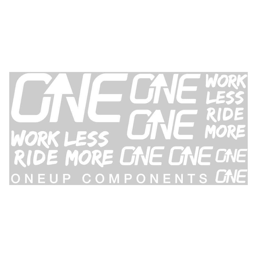 OneUp Components Carbon Bar Decal Sheet - White | MTB Direct