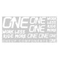 OneUp Components Carbon Bar Decal Sheet - White
