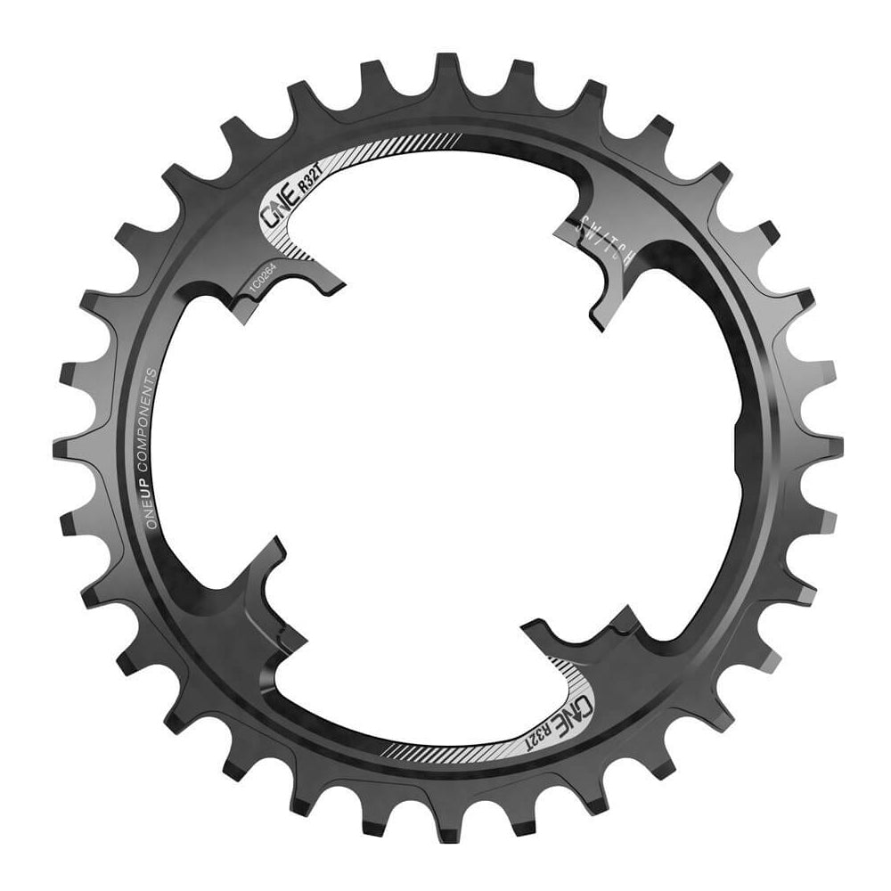 OneUp Components Switch Chainring - OneUp Components Switch - Dictated By Spider - Round - Black - V2 - 10-12 Speed - 32T