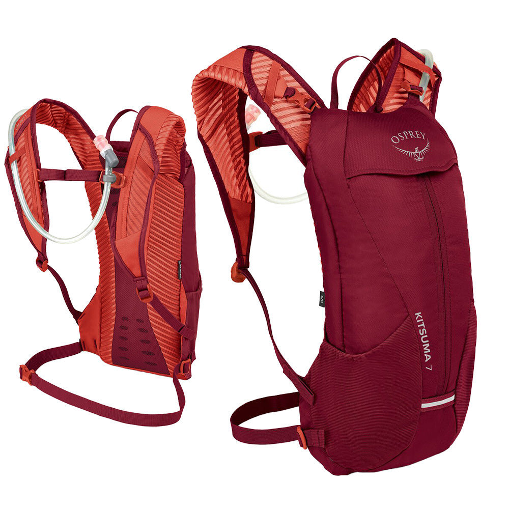 Osprey Kitsuma Women's Hydration Pack - 7L Pack - 2.5L Bladder - Claret Red - 2022