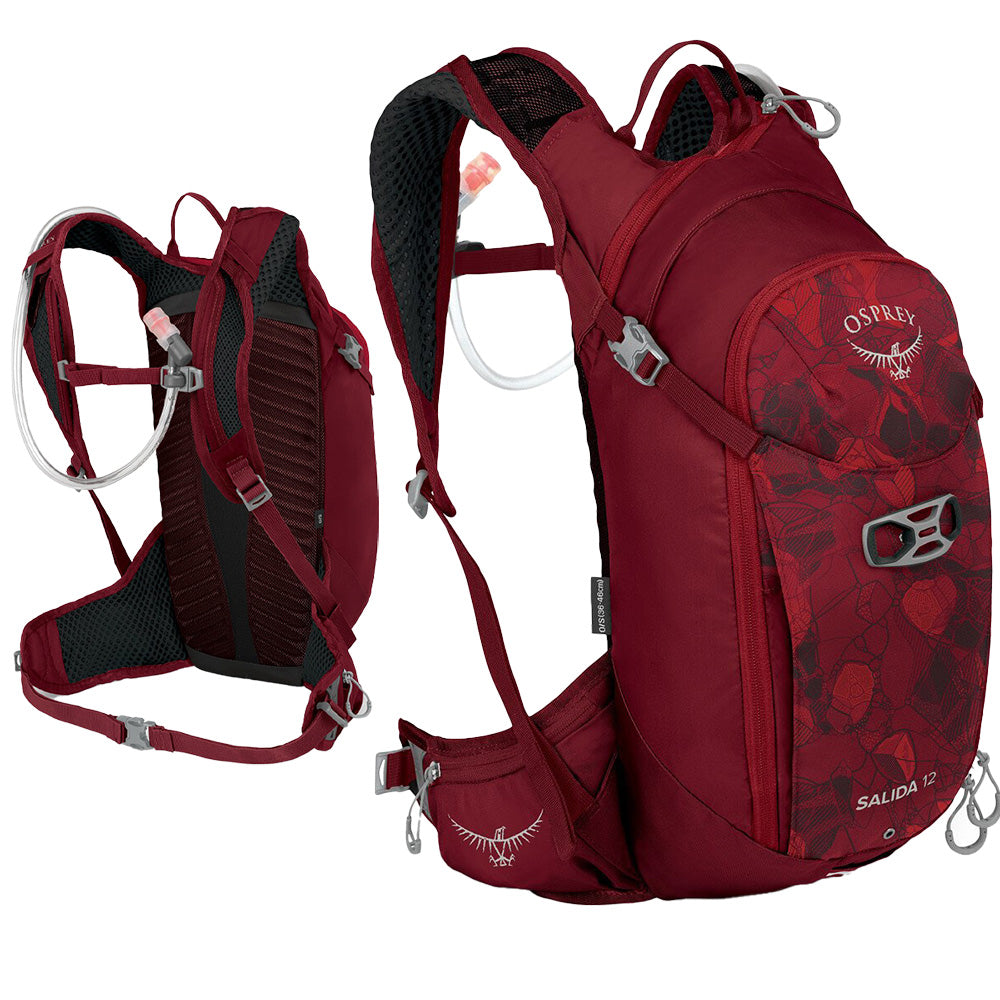 Osprey Salida Women's Hydration Pack - 12L Pack - 2.5L Bladder - Claret Red - 2022